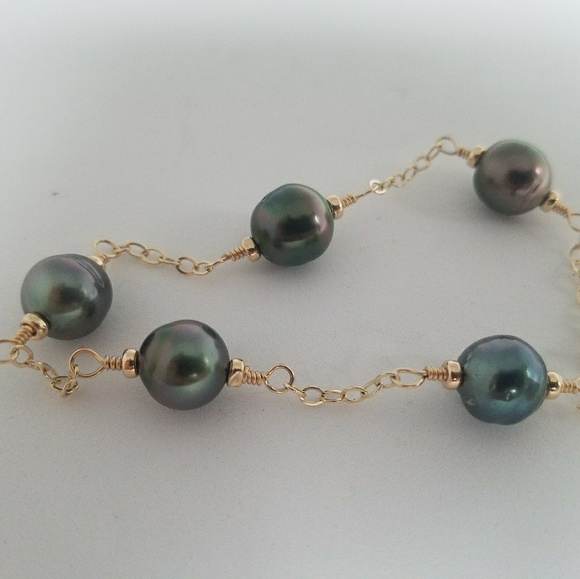 Jewelry - Tahitian pearl bracelet gold filled silver starfis